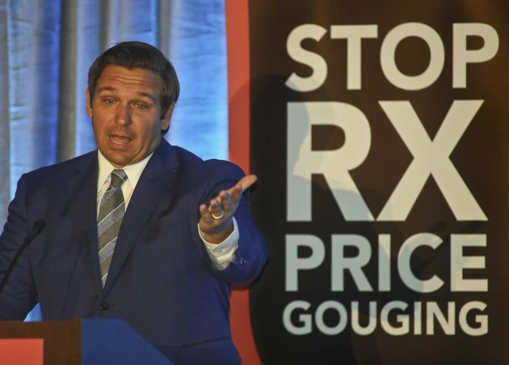 Gov. Ron DeSantis (R-FL) speaks during the AARP "We Hear You" Prescription Drugs Town Hall in Tallahassee, Fla. on April 23, 2019. (Phil Sears/AP)