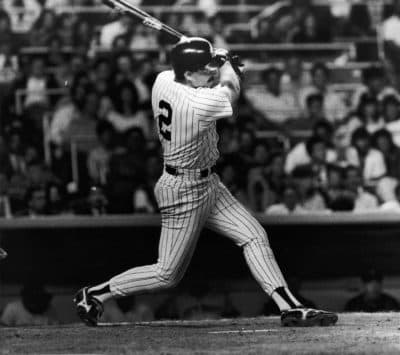 Dale Berra hits a game-winning home run in the bottom of the 10th inning against the Detroit Tigers on July 1, 1986. (Courtesy Dale Berra)