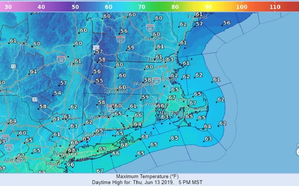 Today's Weather: Cooler And Rainy | WBUR News