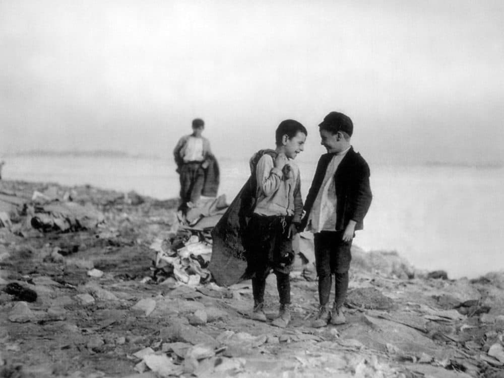 'Boys Picking over Garbage in 'the Dumps,'&quot; Lewis Wickes Hine, Boston 1909. (Courtesy National Archives)