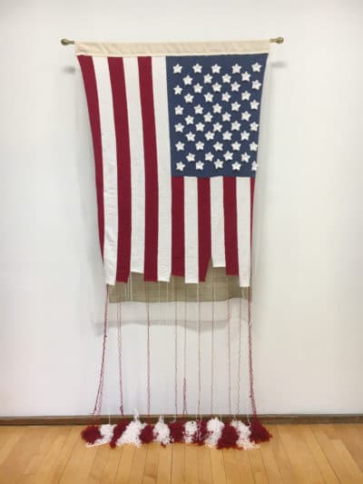 Adrienne Sloane's &quot;The Unraveling&quot; in a previous installation. (Courtesy Society of Arts + Crafts)