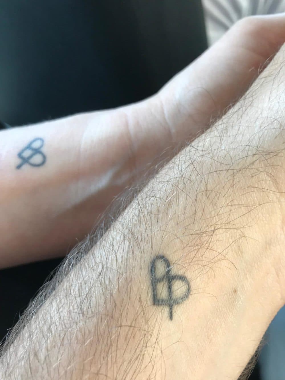 Marisa and Ephi's matching tattoos. (Courtesy Ephi Stempler)