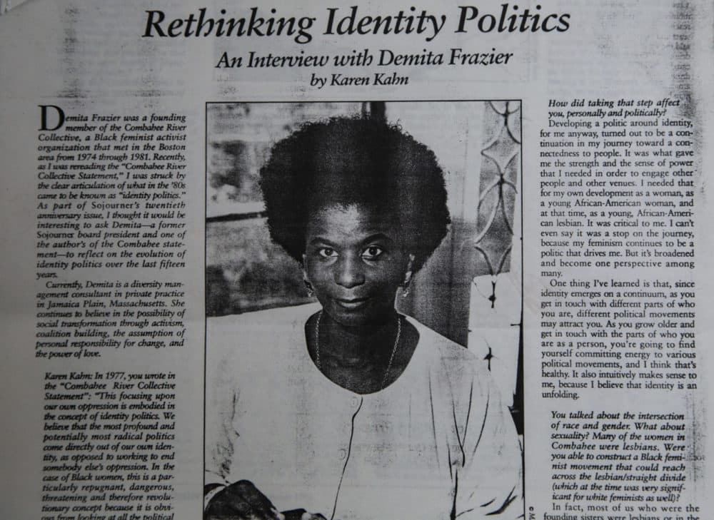 In this interview with the literary magazine, “Sojourner: The Women’s Forum,&quot; Demita Frazier, co-founder of the Combahee River Collective, described the origins of the collective and their use of the term &quot;identity politics.&quot;