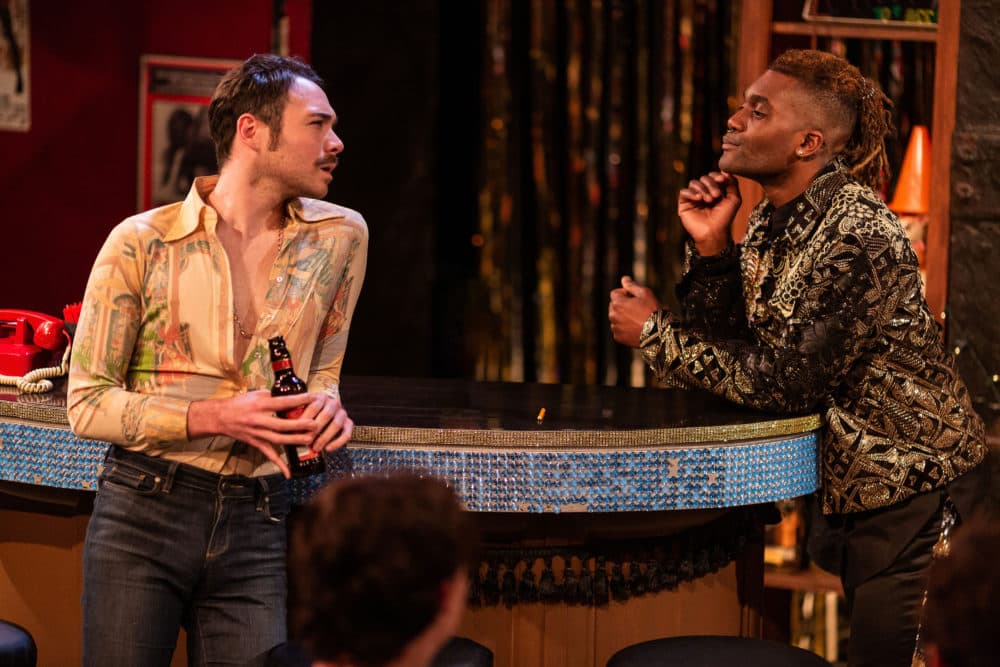 Eddie Shields and J'royce Jata in SpeakEasy Stage's production of &quot;The View UpStairs&quot; (Courtesy Nile Scott Studio)