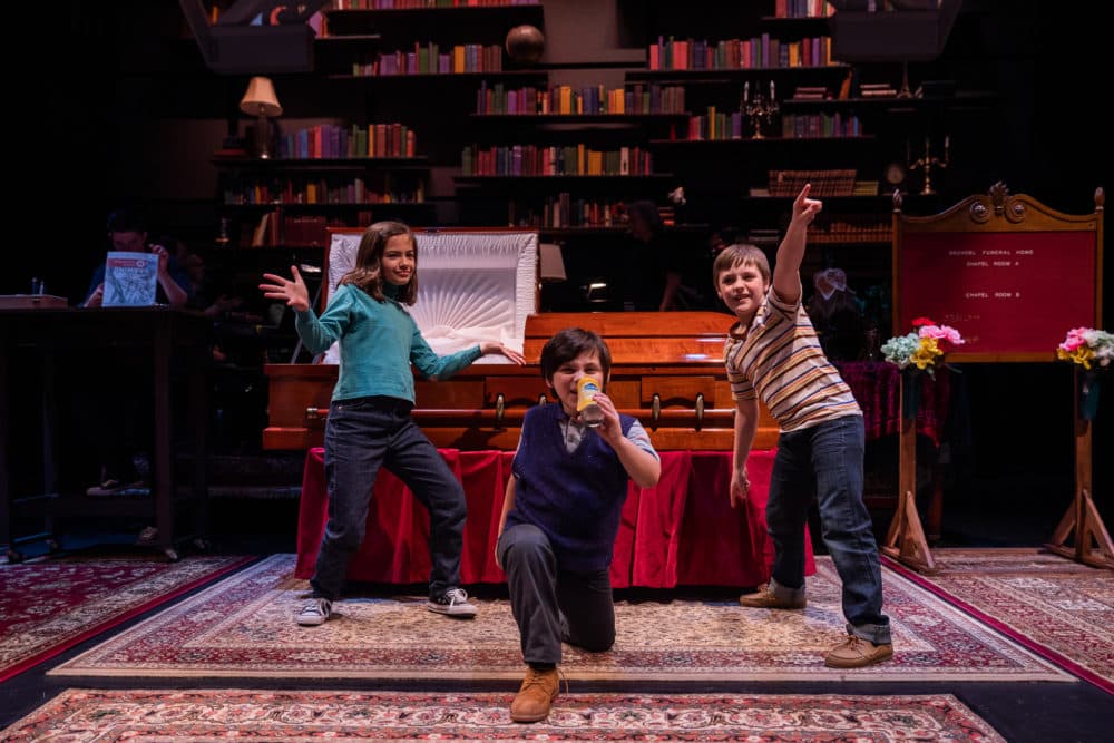 Marissa Simeqi, Luke Gold and Cameron Levesquue in SpeakEasy's &quot;Fun Home.&quot; (Courtesy Nile Scott Studios)