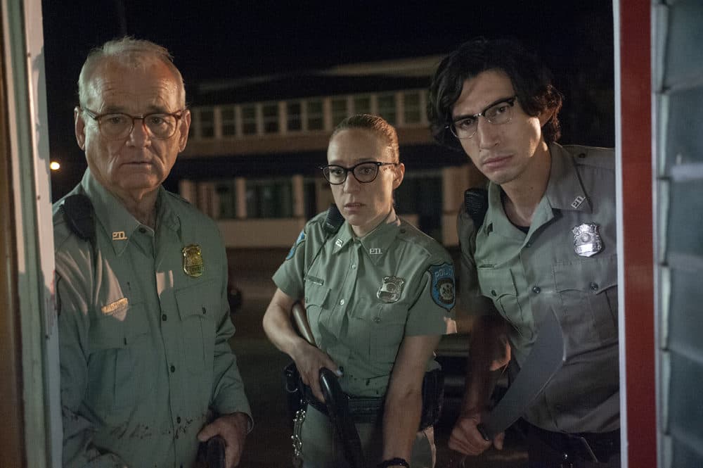 Bill Murray (left), Chloë Sevigny and Adam Driver in &quot;The Dead Don't Die.&quot; (Photo by Abbot Genser/Focus Features)