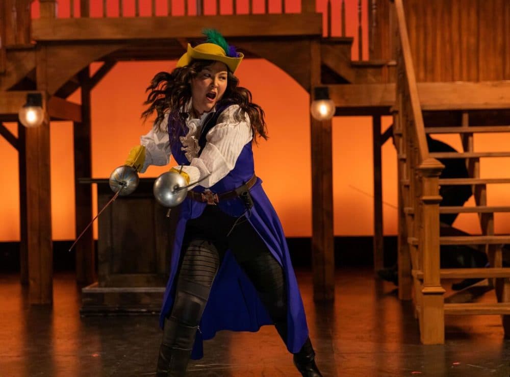 Paige Clark in Greater Boston Stage Company and Front Porch Arts Collective's co-production of &quot;The Three Musketeers.&quot; (Courtesy)
