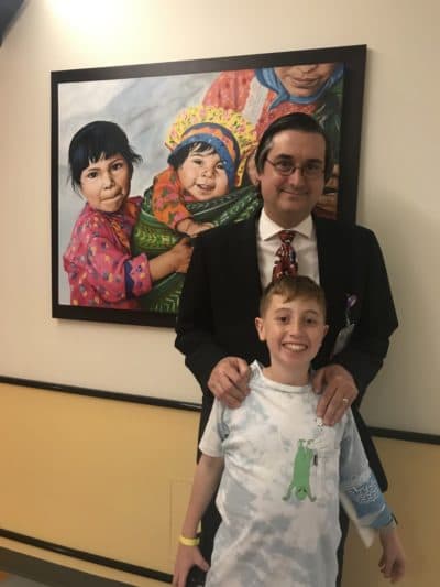 Dr. David Weinstein and Jonah Pournazarian (front) (Courtesy Lora Pournazarian) 