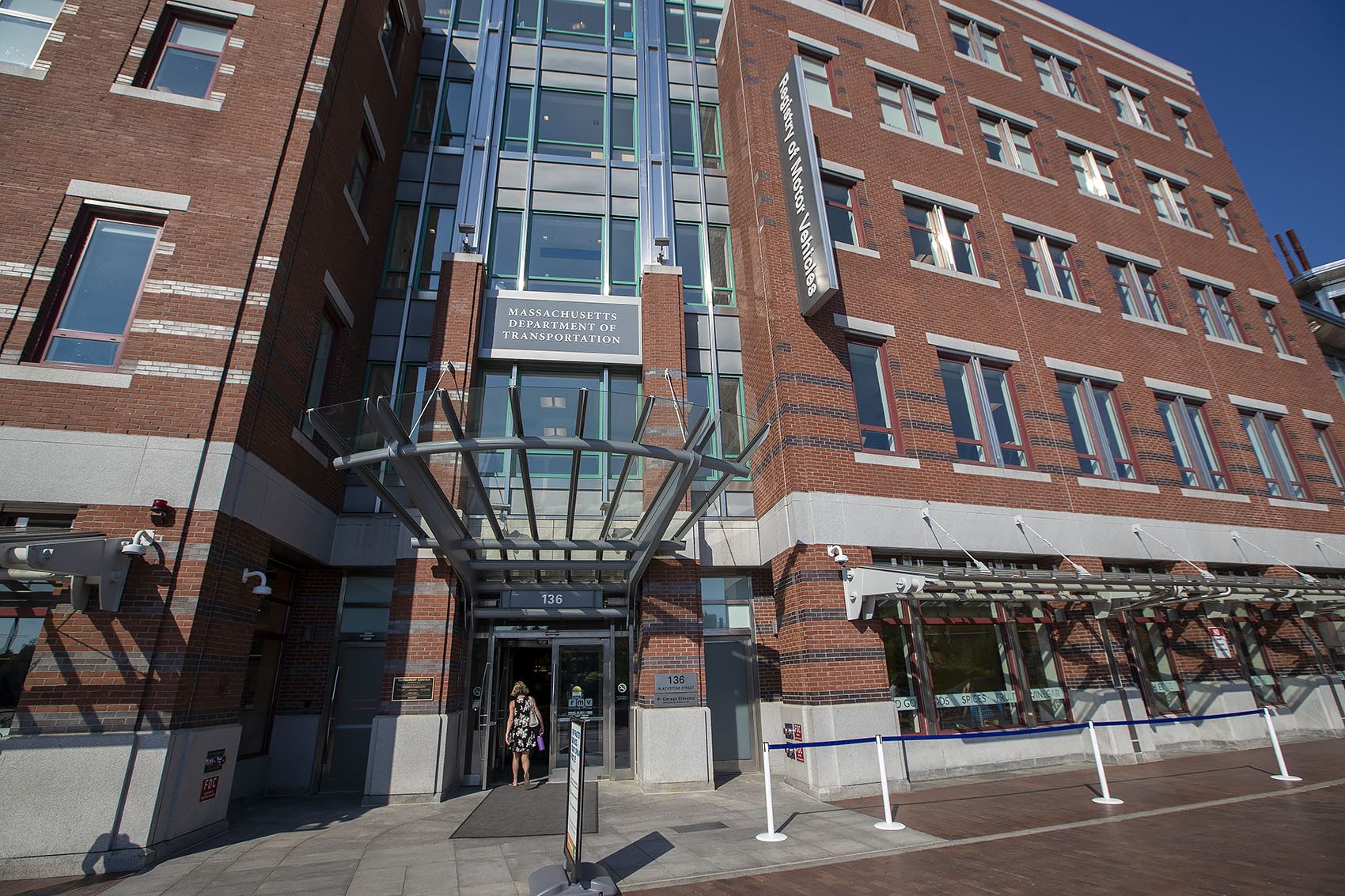 The Massachusetts Department of Transportation and Registry of Motor Vehicles office in downtown Boston. (Jesse Costa/WBUR)
