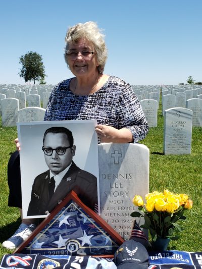 Sue Story of Roseville, Calif., is one of 65,000 people across the country impacted by an offset known as the &quot;widow's tax.&quot; Her husband Dennis served more than 20 years in the Air Force, and died three years ago. (Courtesy of Sue Story)