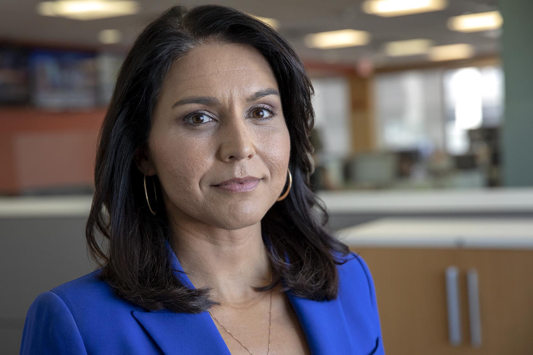Tulsi Gabbard, U.S. representative for Hawaii's 2nd Congressional District and Democratic presidential candidate (Robin Lubbock/WBUR)