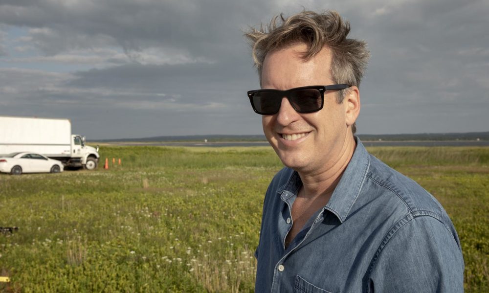 Artist Doug Aitken on Martha's Vineyard. (Robin Lubbock/WBUR)