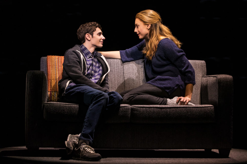 Ben Levi Ross and Jessica Phillips in &quot;Dear Evan Hansen.&quot; (Courtesy Matthew Murphy)