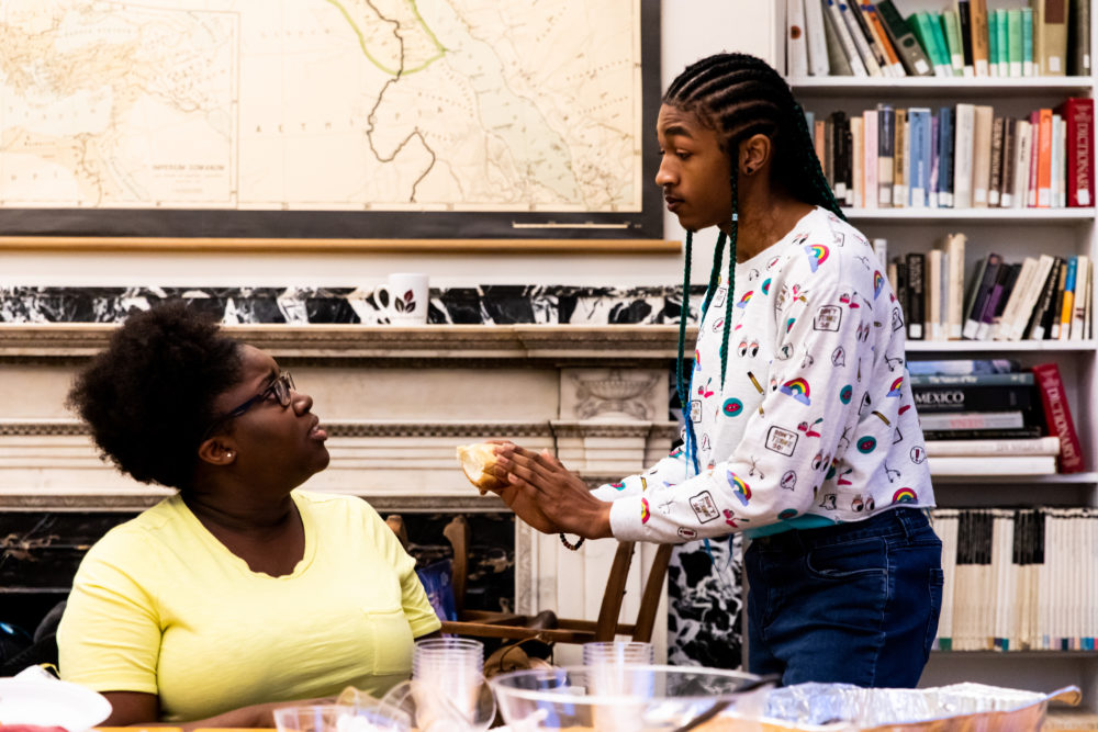 Raijene Murchison as Isa and Dev Blair as Kyle in Kirsten Greenidge’s play &quot;Greater Good.&quot; (Courtesy Natasha Moustache/A.R.T.)