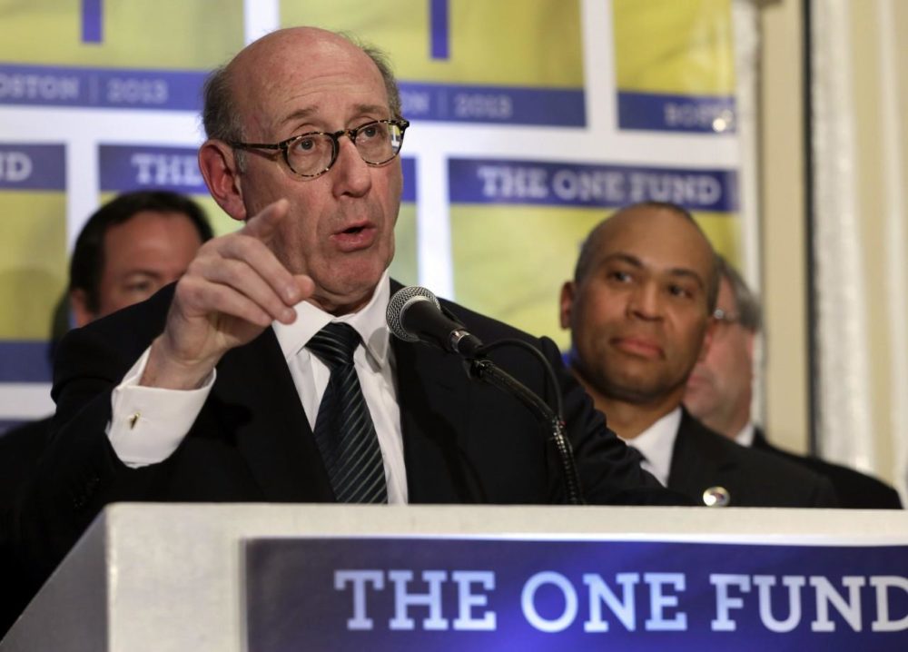 Attorney Kenneth Feinberg, seen here in Boston in 2013, managed the 9/11 Victim Compensation Fund and the One Fund, to help people affected by the Boston Marathon bombing. (Elise Amendola/AP)