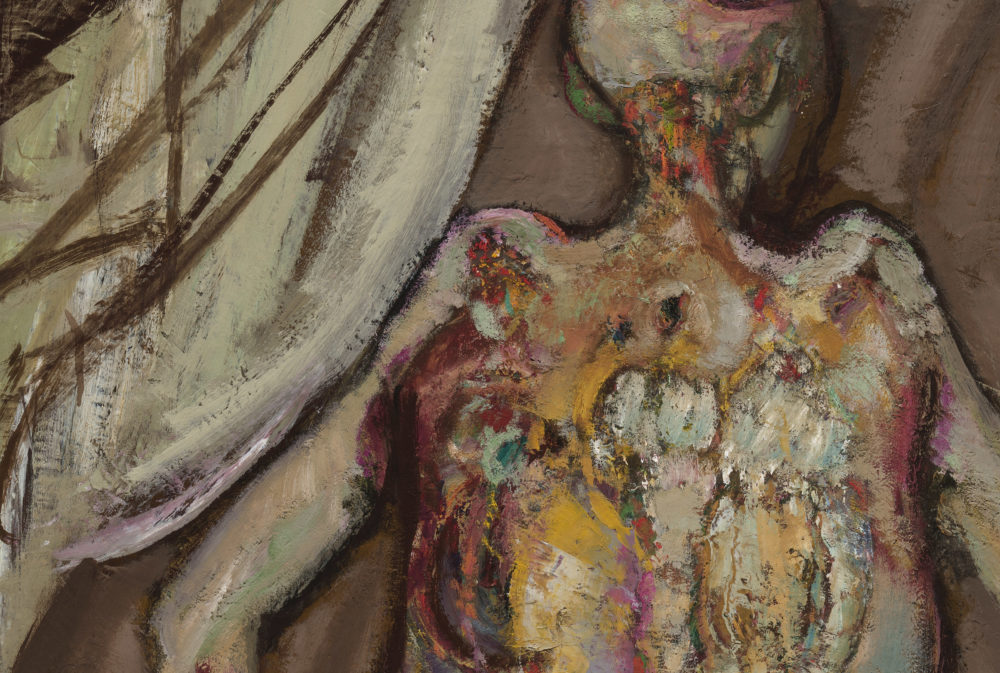 A detail shot of Hyman Bloom's &quot;Female Corpse, Back View,&quot; painted in 1947. (Courtesy William H. and Saundra B. Lane/Museum of Fine Arts, Boston)