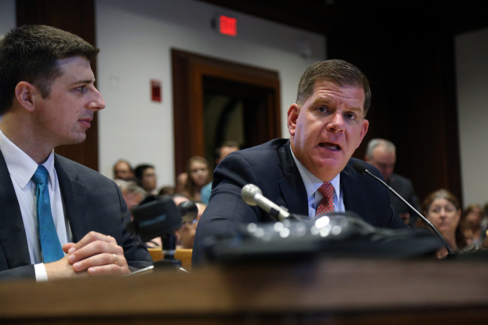 Mayor Marty Walsh testifies for the housing bill Tuesday at the State House. (Courtesy of John Wilcox/Mayor's Office)