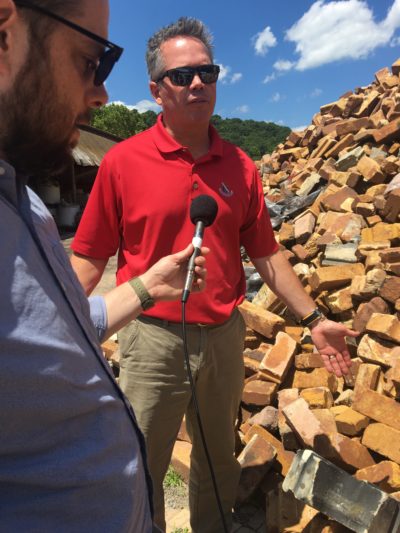 Brad Knoch, V.P. of sales for Maryland Refractories (Amory Sivertson/WBUR)