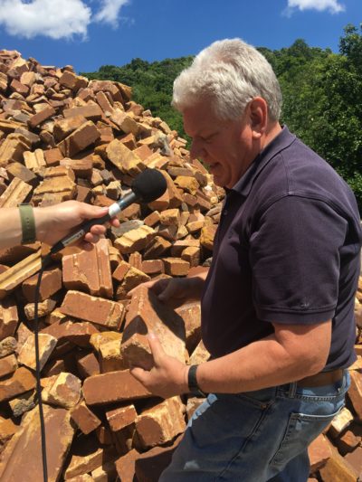 Clark Carlson, CEO and President of Maryland Refractories (Amory Sivertson/WBUR)