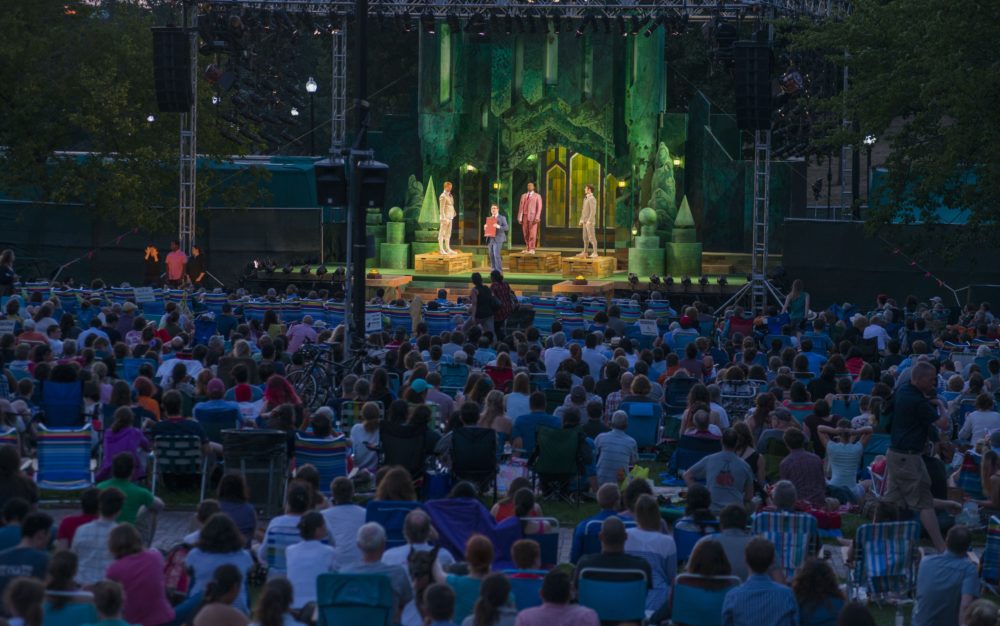 Commonwealth Shakespeare Company's production of &quot;Love's Labour's Lost&quot; on the Boston Common in 2016. (Courtesy Andrew Brilliant)