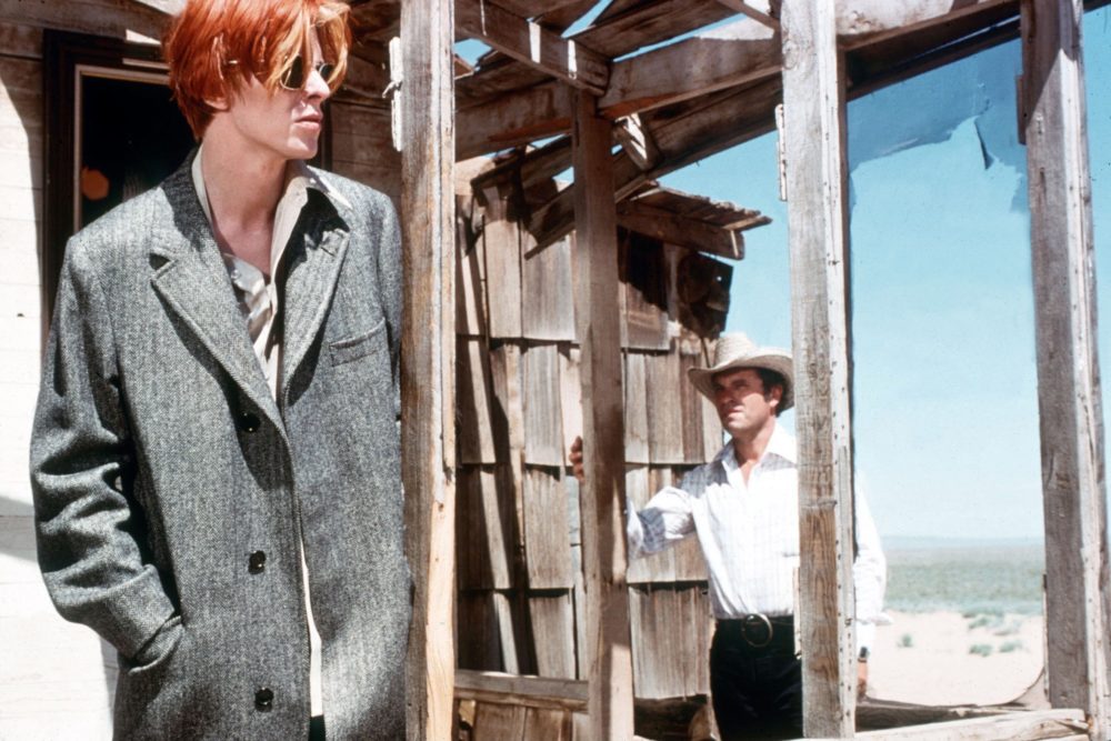 David Bowie and Rip Torn in Nicolas Roeg's 1976 film “The Man Who Fell to Earth.” (Courtesy Cinema 5 Distributing/Photofest)