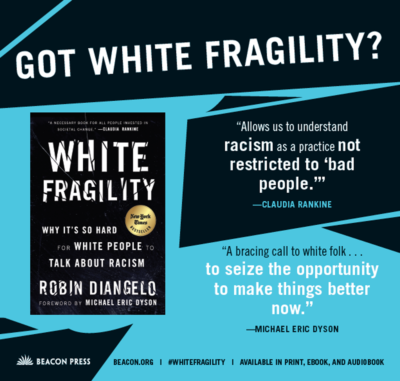 A proposed ad for the book &quot;White Fragility,&quot; which was rejected by the T (Courtesy)