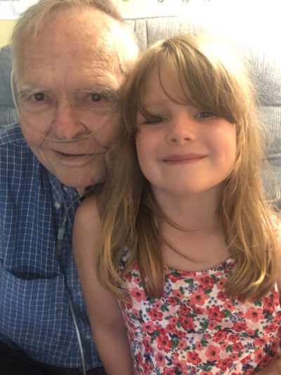 Norah Wood, 6, approached Dan Peterson at a grocery store more than two years ago. They've since stayed friends. (Courtesy Tara Wood)