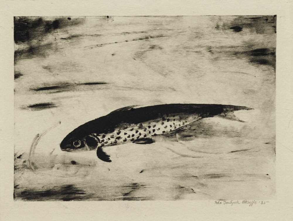 Ida Ten Eyck O'Keeffe's &quot;The Fish,&quot; made in 1935. (Courtesy of the Collection of Allison Webster Kramer)