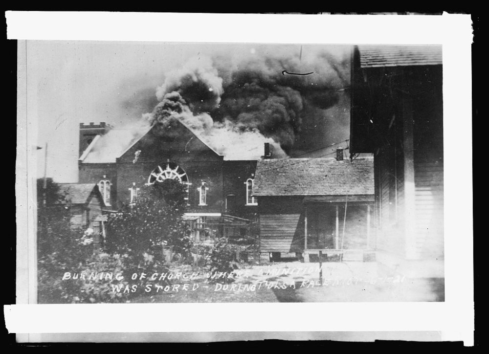 Ruins after the race massacre in Tulsa, Okla. (Photo courtesy of the Library of Congress, Prints &amp; Photographs Division, American National Red Cross Collection)