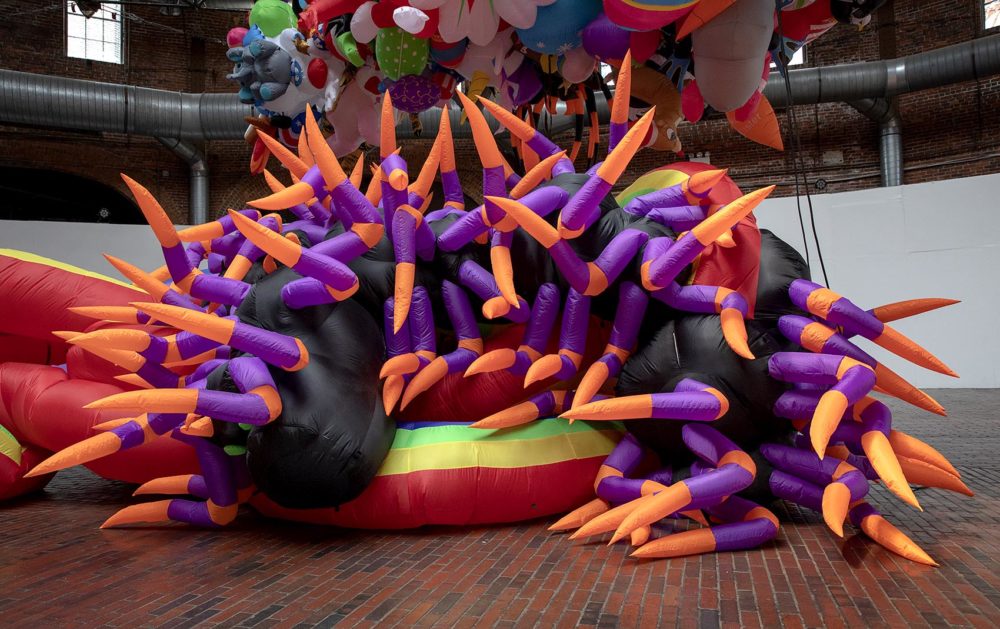 A section of artist Nick Cave's inflatable installation &quot;Augment.&quot; (Robin Lubbock/WBUR)