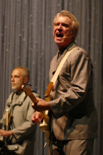 David Byrne at Blue Hills Bank Pavilion in 2018. (Courtesy Paul Robicheau)