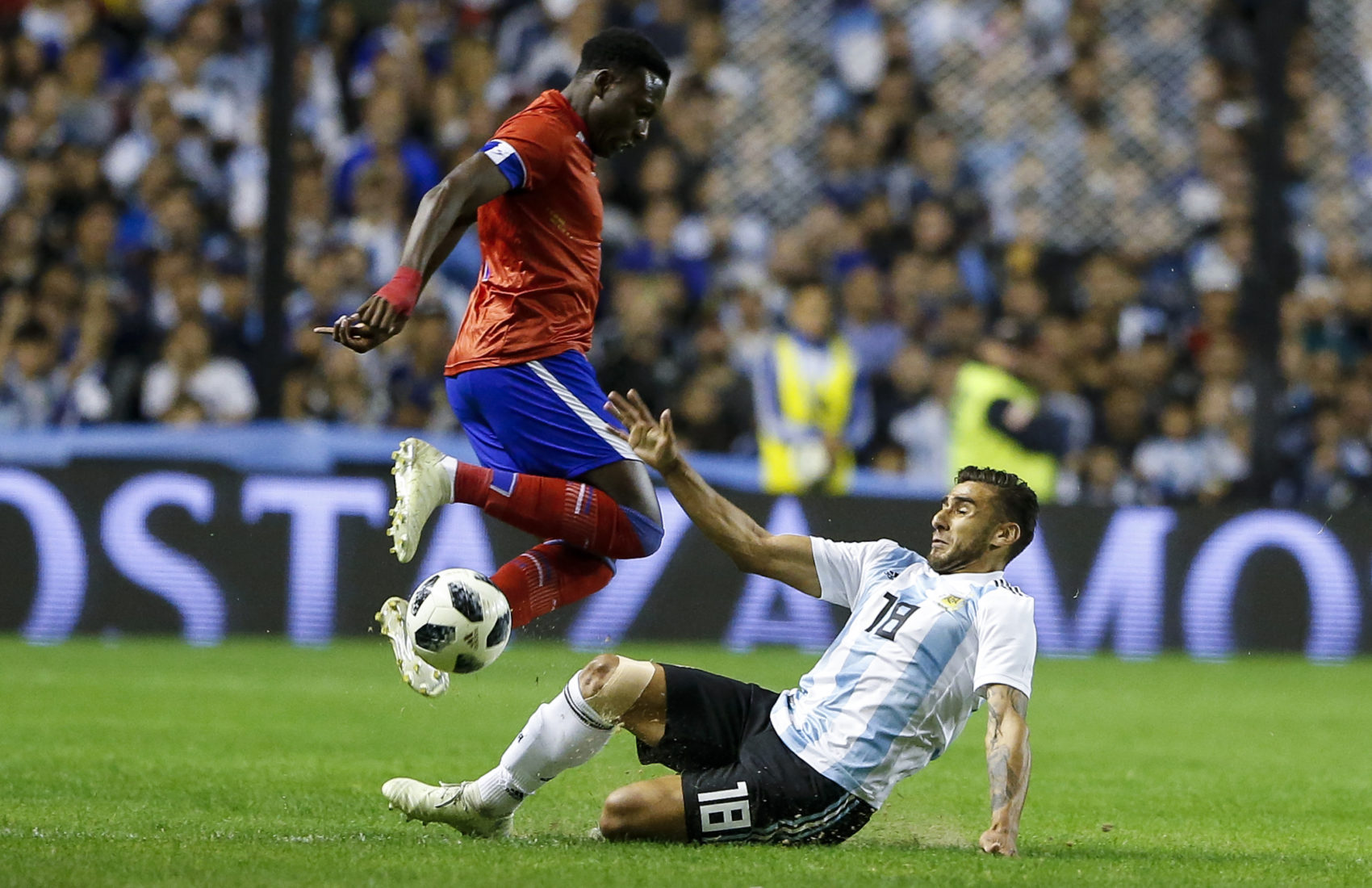 Derrick Etienne Jr. of Haiti during an international friendly against Argentina. (Gabriel Rossi/Getty Images)