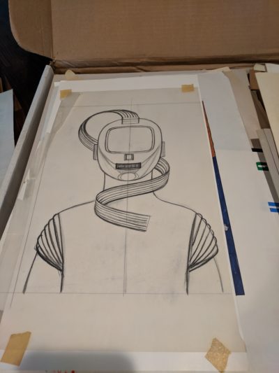 Sam Petrucci's spaceman design (Ben Brock Johnson/WBUR)