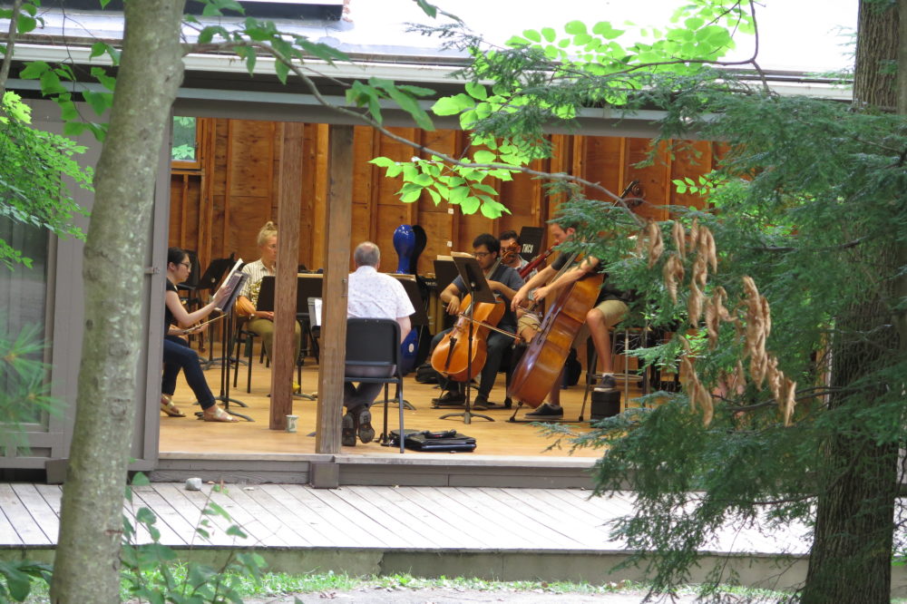 Musicians practice at Tanglewood. (Andrea Shea/WBUR)