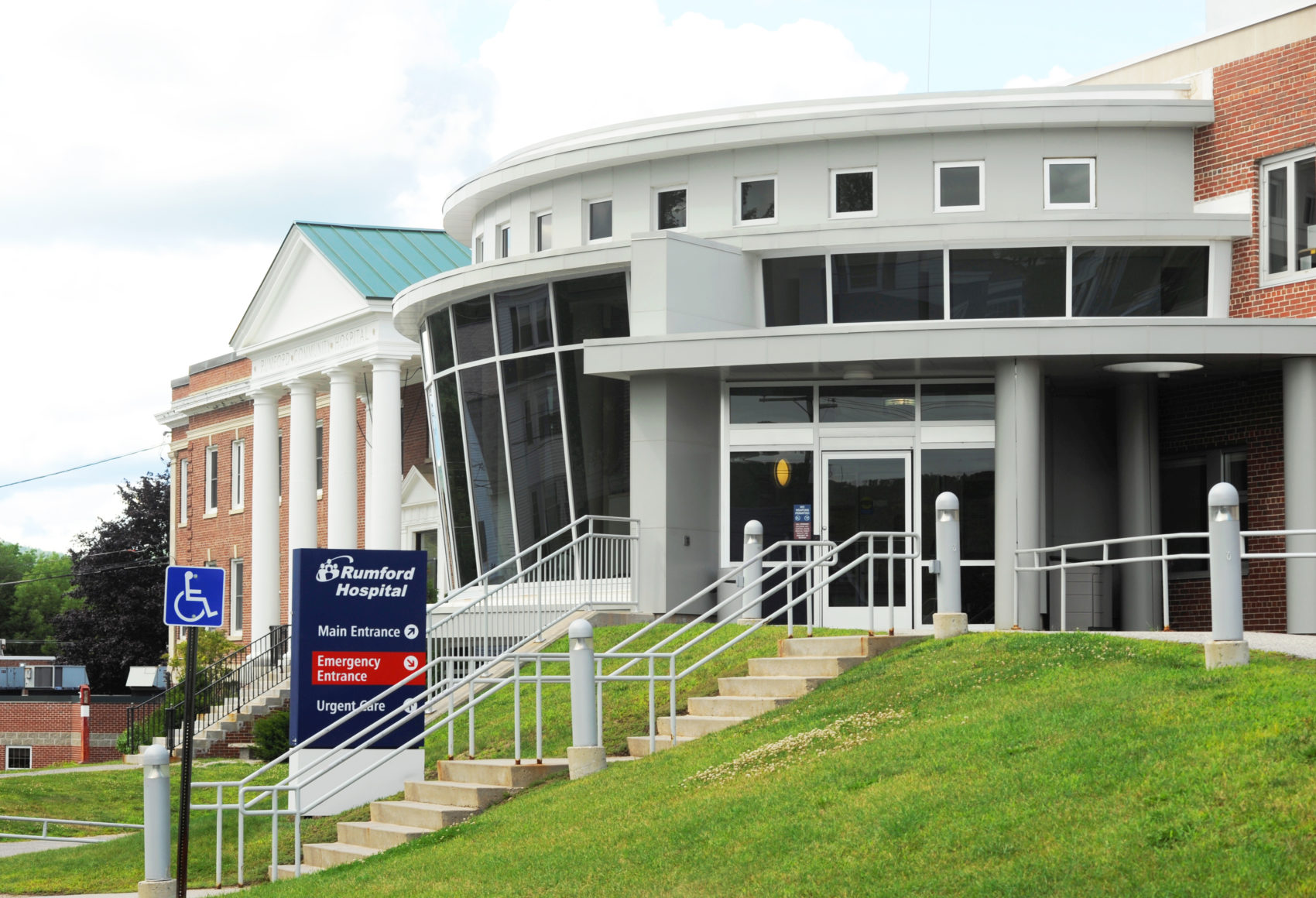 Rumford Hospital in Maine. Hospital administrators from Texas to Maine say adopting a single-payer government health care program that covers all Americans would force more rural hospitals to close. (Courtesy of Rumford Hospital)