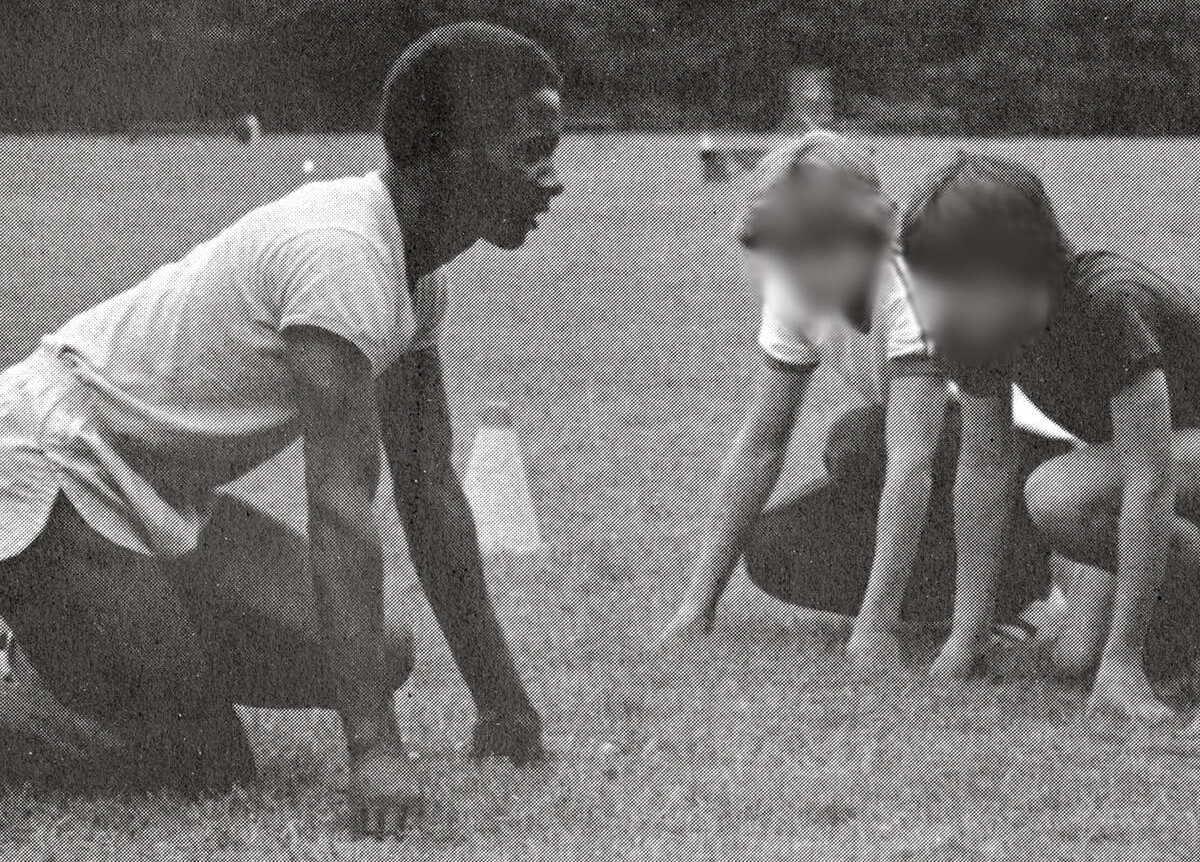 An archival photo of Mainwaring coaching boys at Camp Greylock in Massachusetts. (Courtesy of ESPN)