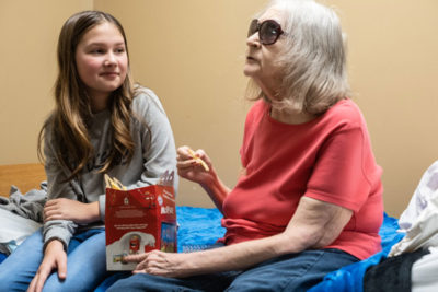 Ruby Chitsey asks elderly residents to list their three wishes in order to try to fulfill them. (Courtesy Amanda Chitsey)