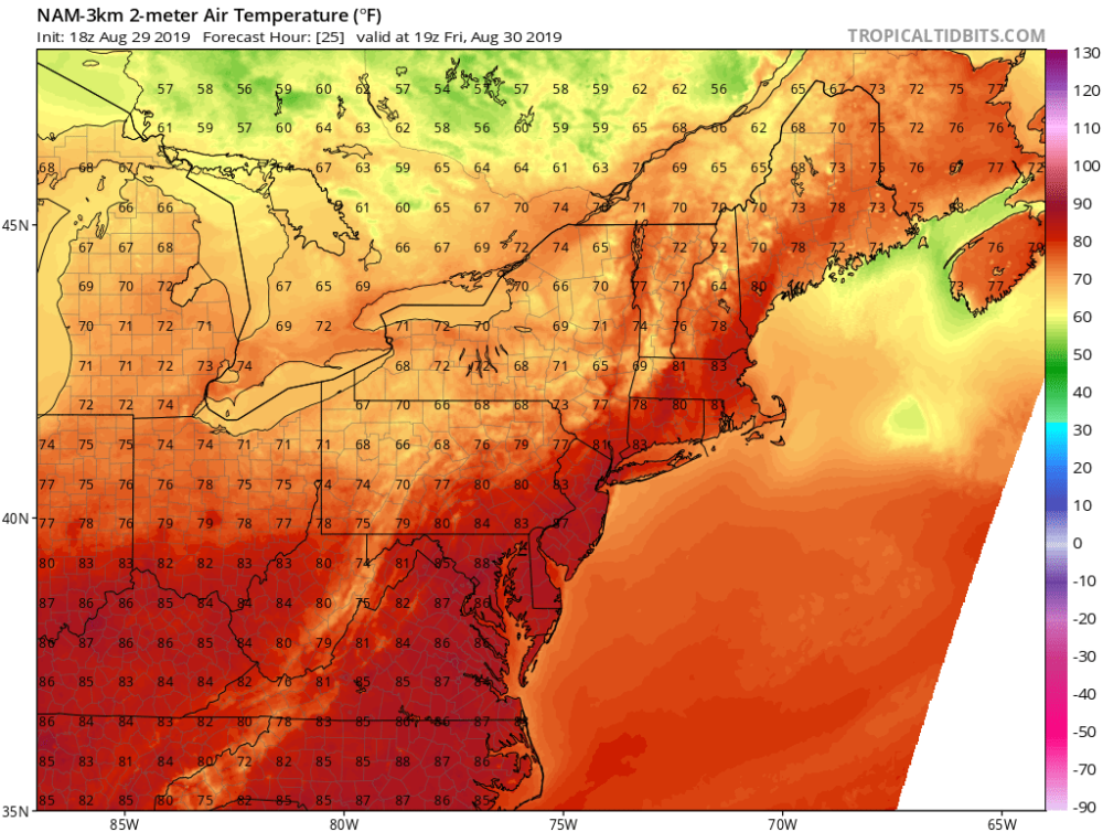 It will be a great beach day on Friday. (Courtesy NOAA)