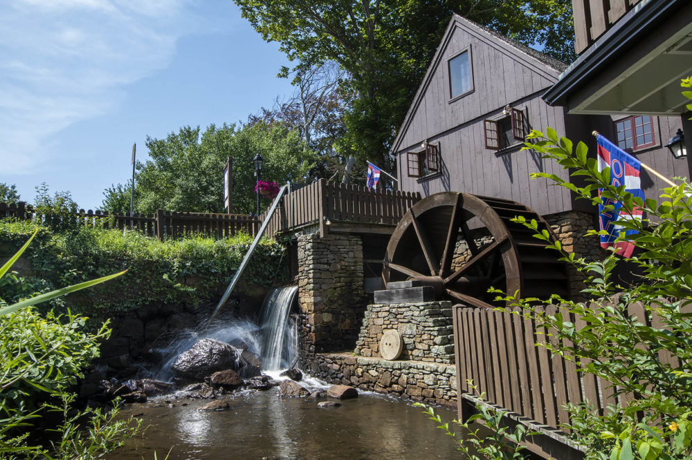 The Plimoth Plantation Grist Mill. (Jesse Costa/WBUR)