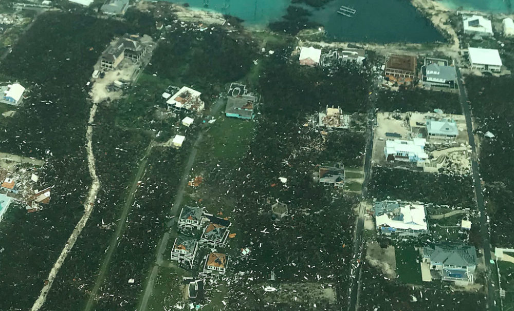 Damage is seen from Hurricane Dorian on Abaco Island in the Bahamas. (Photo by the HeadKnowles Foundation via Getty Images)