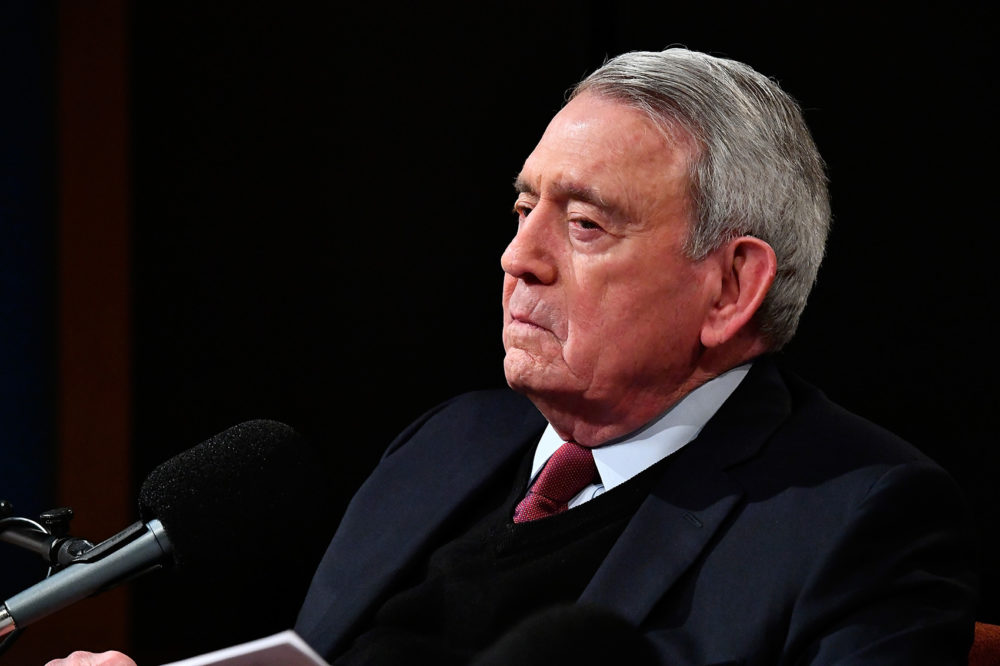 Dan Rather hosts a SiriusXM Roundtable Special Event with Parkland, Florida, Marjory Stoneman Douglas High School Students on March 23, 2018 in Washington, D.C. (Larry French/Getty Images for SiriusXM)