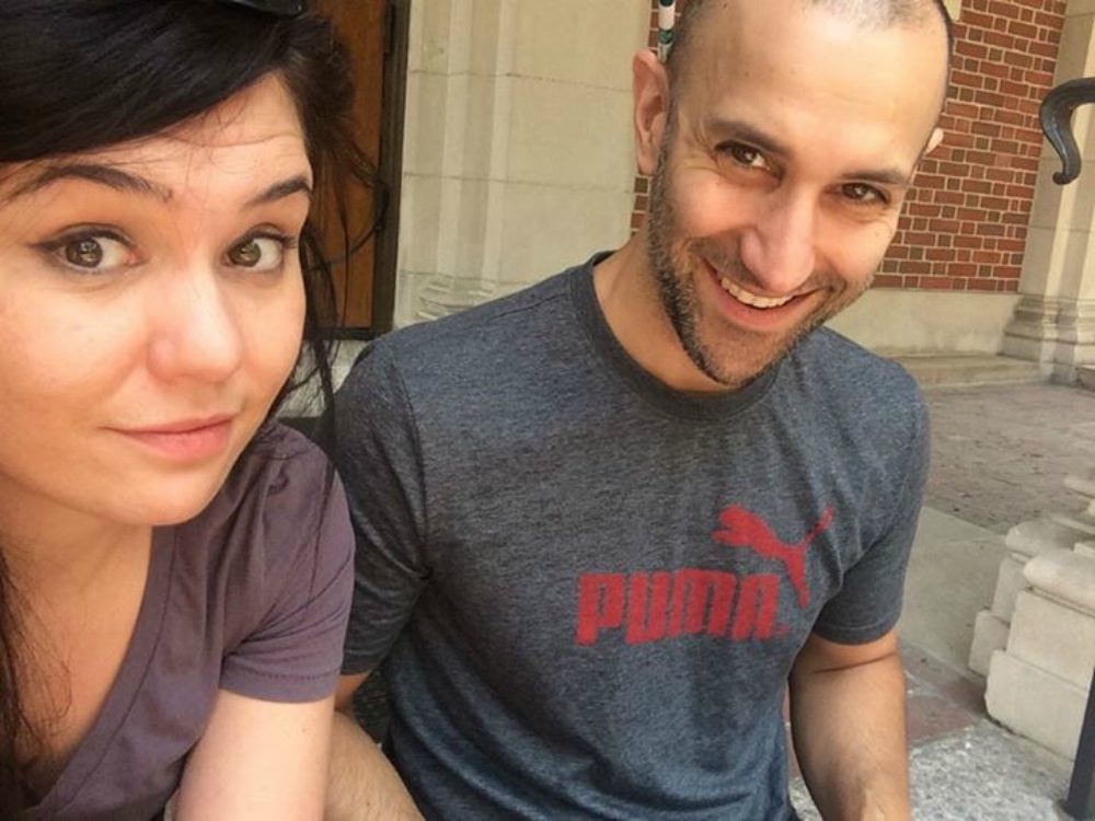 The author, pictured with his late wife, Laura Levis, in Cambridge, Mass. (Courtesy)