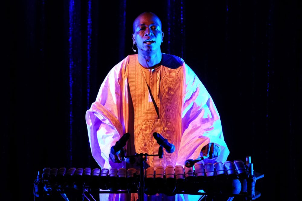 Balla Kouyaté plays at the National Heritage Fellowships Concert on Sept. 20 at the Shakespeare Theatre Company’s Sidney Harman Hall in Washington D.C. (Courtesy Tom Pich and National Endowment for the Arts)