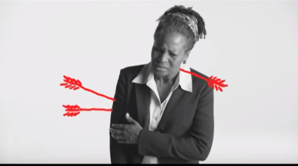 From a public service announcement on women's heart attacks produced by the federal government (YouTube/womenshealth.gov)