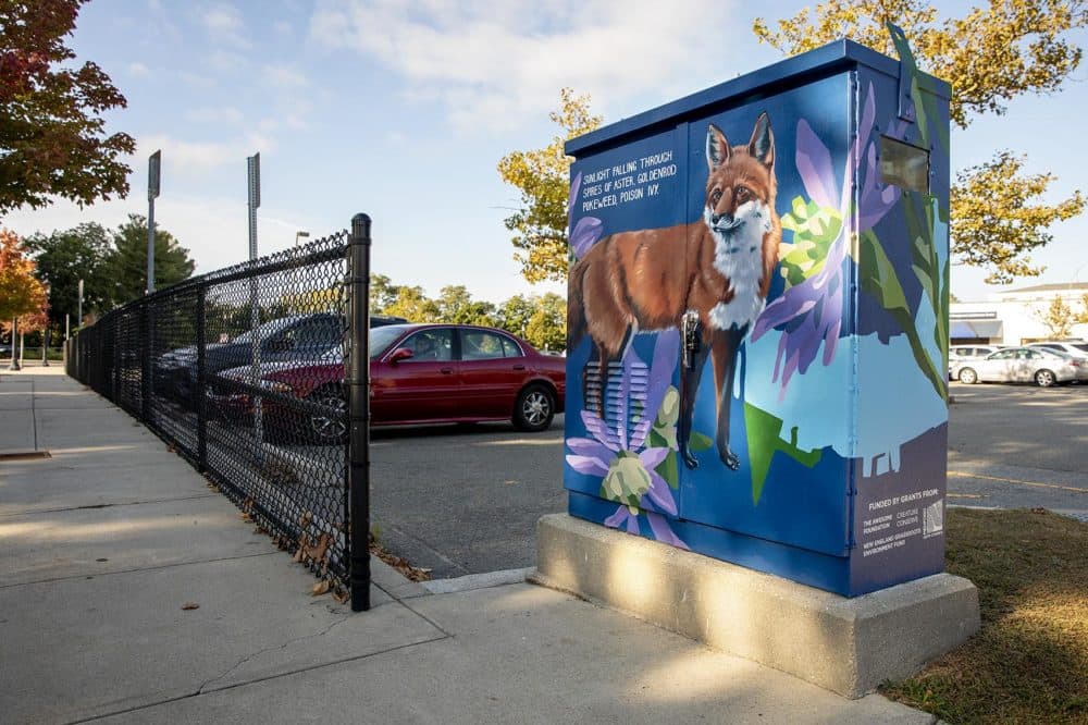 Sophy Tuttle's &quot;Red Fox &amp; Blue Wood Aster.&quot; (Robin Lubbock/WBUR)