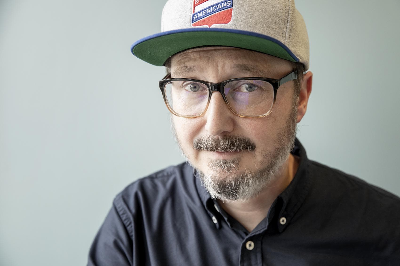 John Hodgman, comedian, actor and author of "Medallion Status." (Robin Lubbock/WBUR)