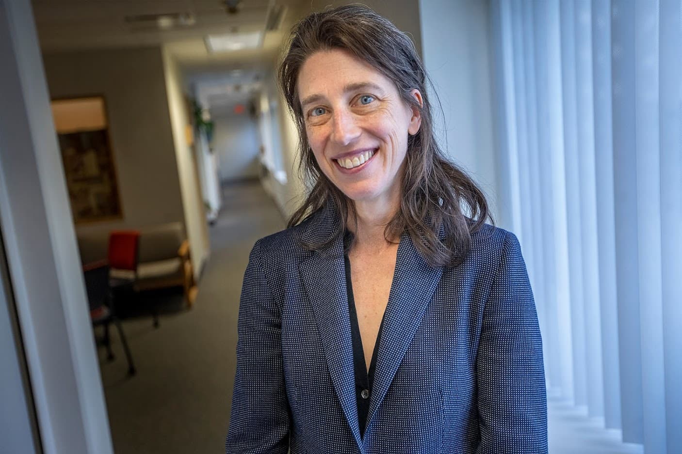 Alexandra Horowitz, head of the Dog Cognition Lab at Barnard College, Columbia University, and author of "Our Dogs, Ourselves: The Story of a Singular Bond.” (Jesse Costa/WBUR)