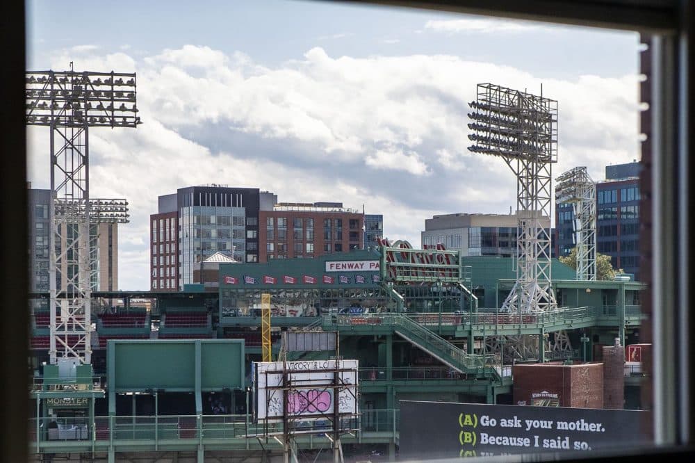 The view of Fenway Park from Room 615. (Jesse Costa/WBUR)