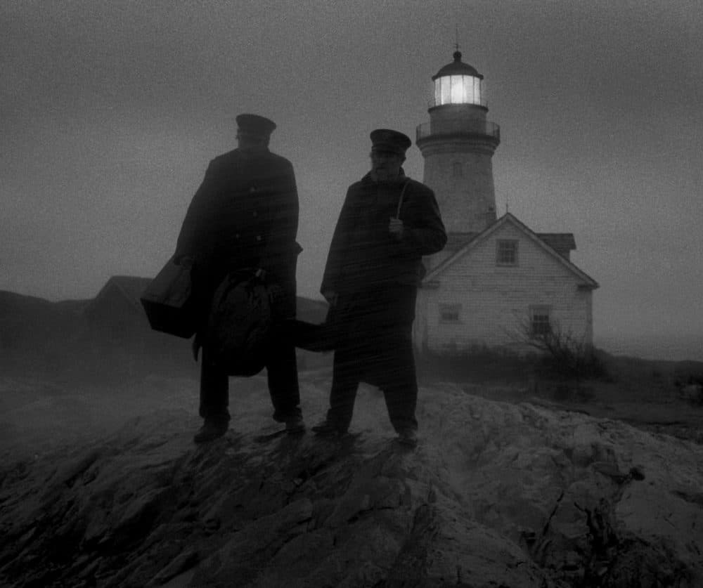 Willem Dafoe and Robert Pattinson in Robert Eggers' &quot;The Lighthouse.&quot; (Courtesy A24)