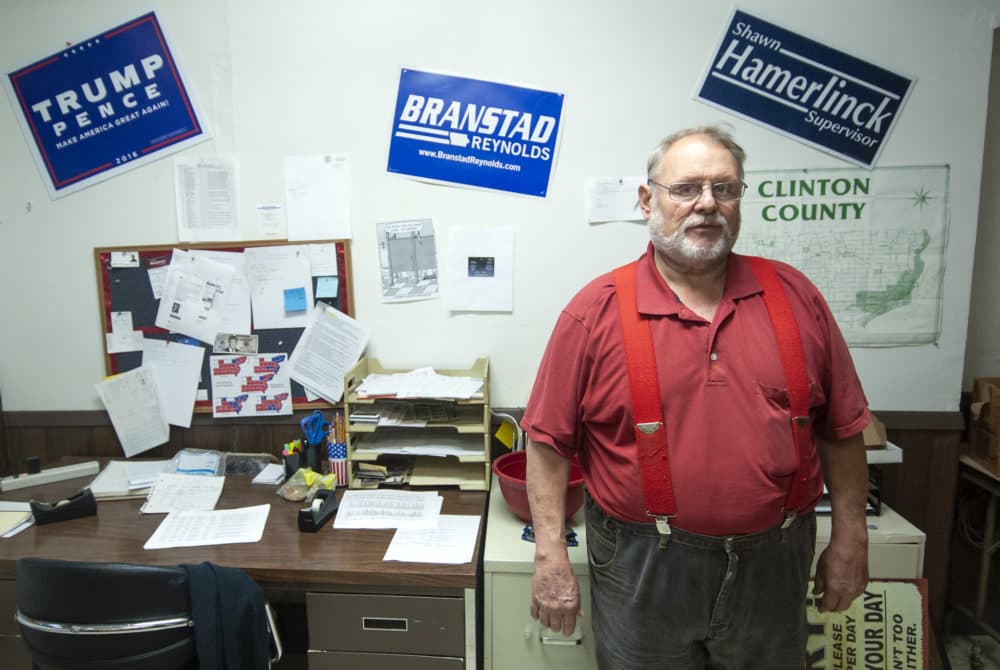 Dan Smicker heads the Republican party in Clinton County, Iowa. (Chris Bentley/Here &amp; Now)